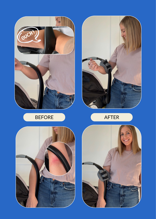 Cozy-Carry ~ Cushioned Car Seat Handle Cover | Ergonomic Baby Carrier Comfort for Moms
